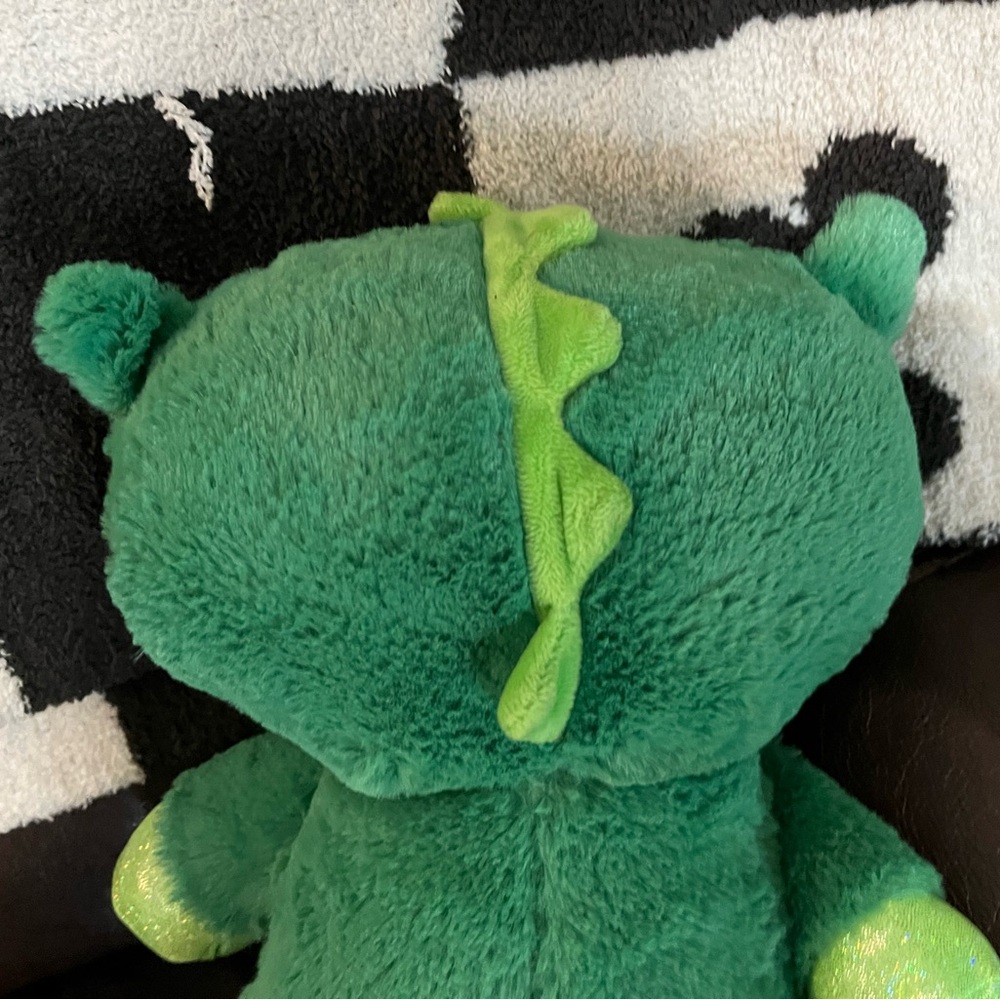 Vintage Plush Green Dragon Star Belly Nightlight Stuffed Toy - Picture 5 of 15
